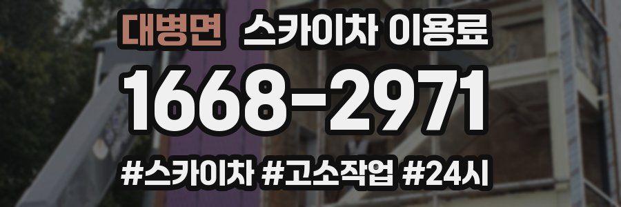 대병면 스카이차 이용료