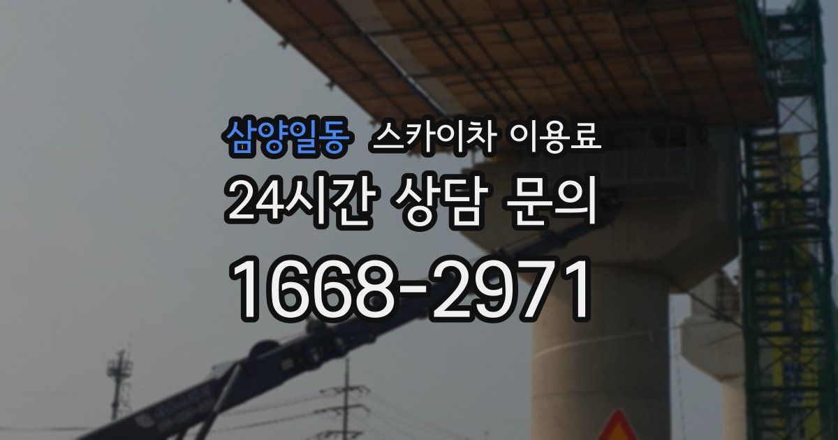 삼양일동 스카이차 이용료
