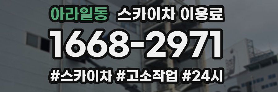 아라일동 스카이차 이용료
