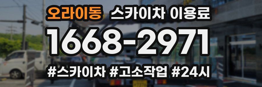 오라이동 스카이차 이용료