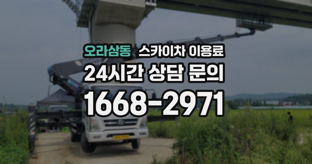 오라삼동 스카이차 이용료