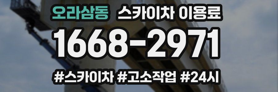 오라삼동 스카이차 이용료