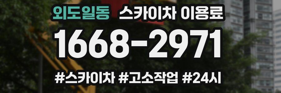외도일동 스카이차 이용료