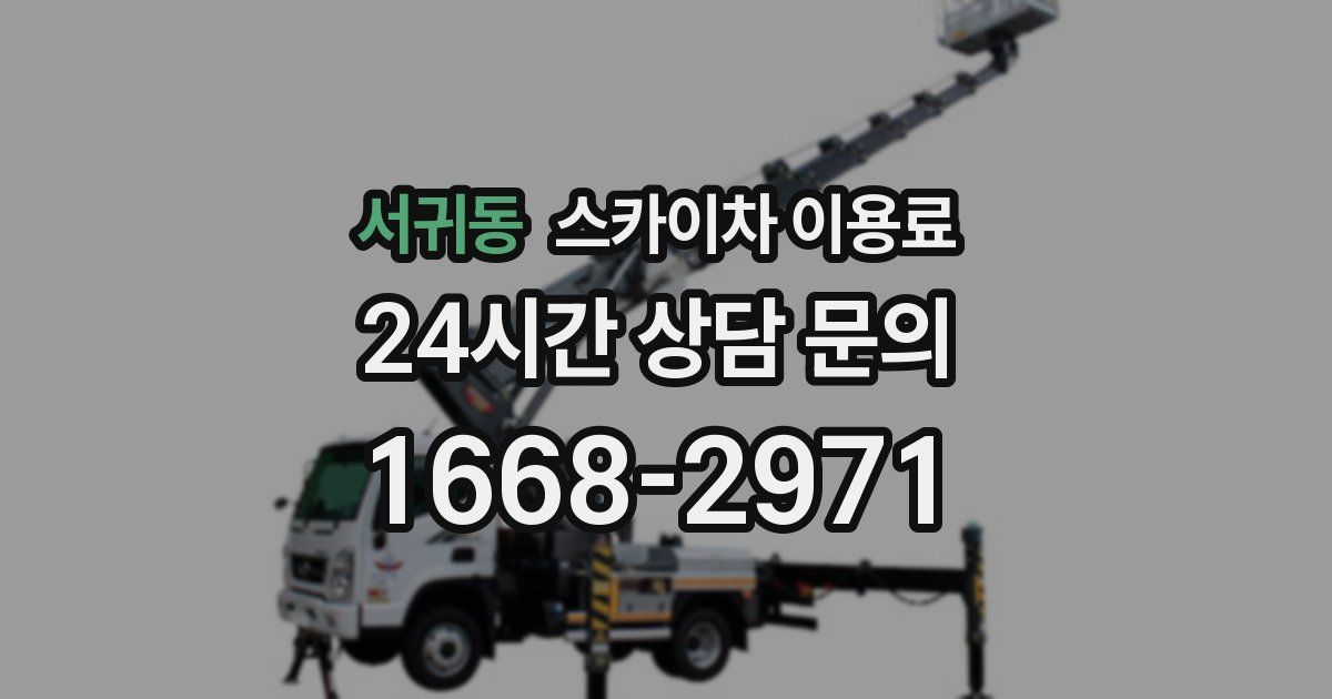 서귀동 스카이차 이용료