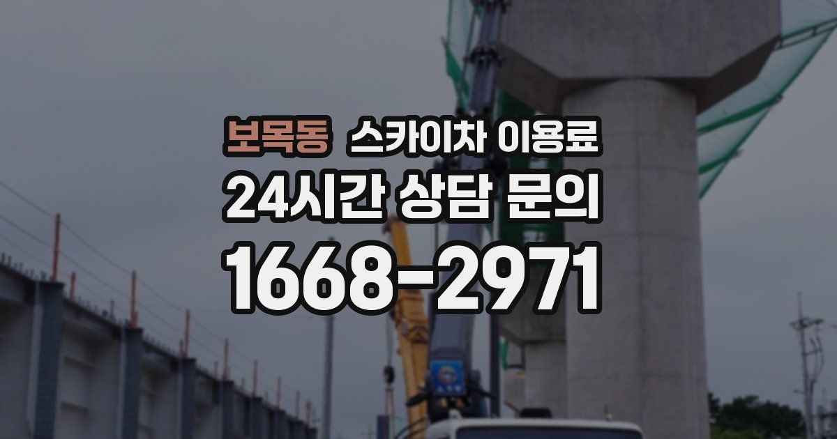 보목동 스카이차 이용료