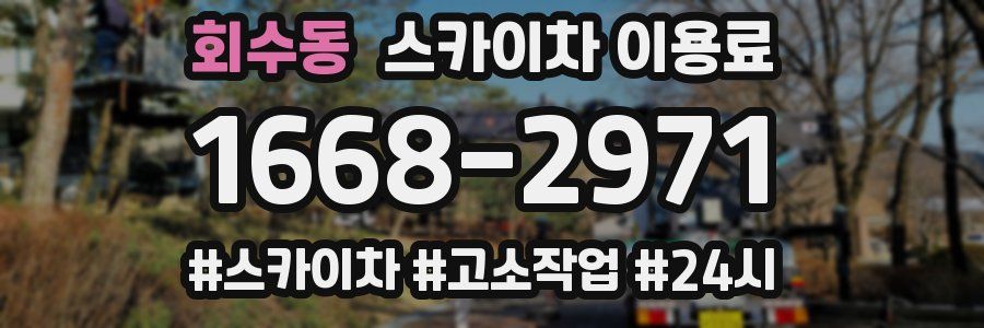 회수동 스카이차 이용료