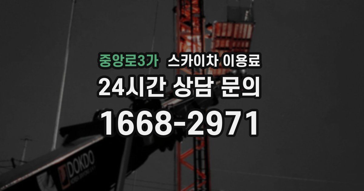 중앙로3가 스카이차 이용료
