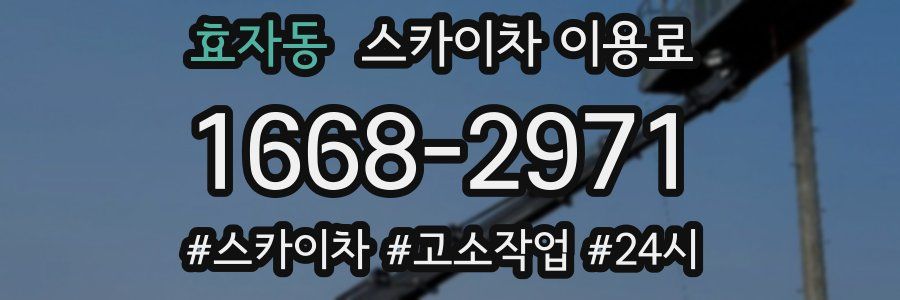 효자동 스카이차 이용료