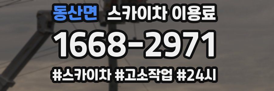 동산면 스카이차 이용료