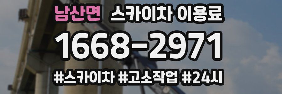 남산면 스카이차 이용료