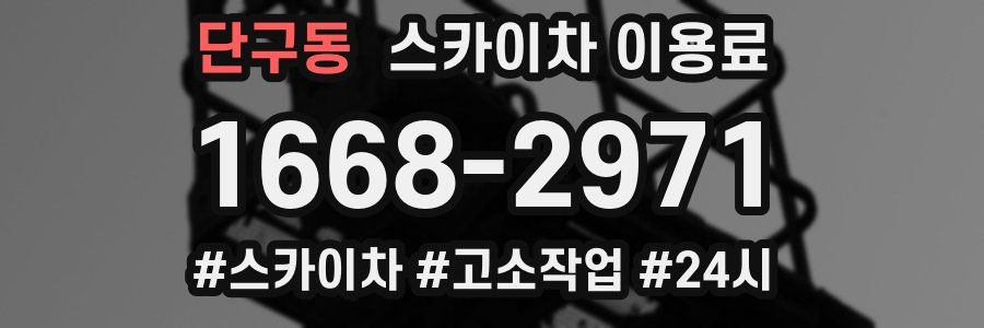 단구동 스카이차 이용료