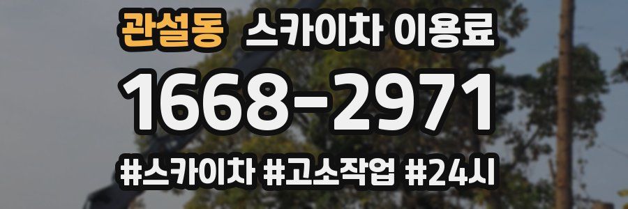 관설동 스카이차 이용료
