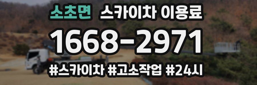 소초면 스카이차 이용료