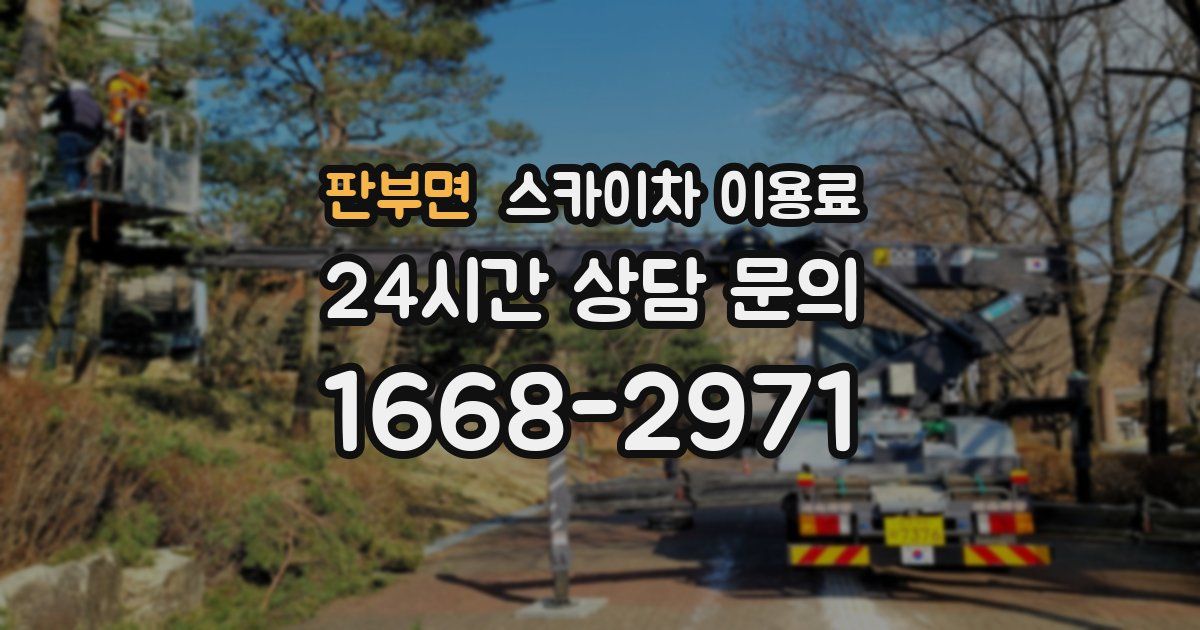 판부면 스카이차 이용료