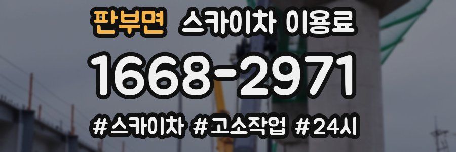 판부면 스카이차 이용료