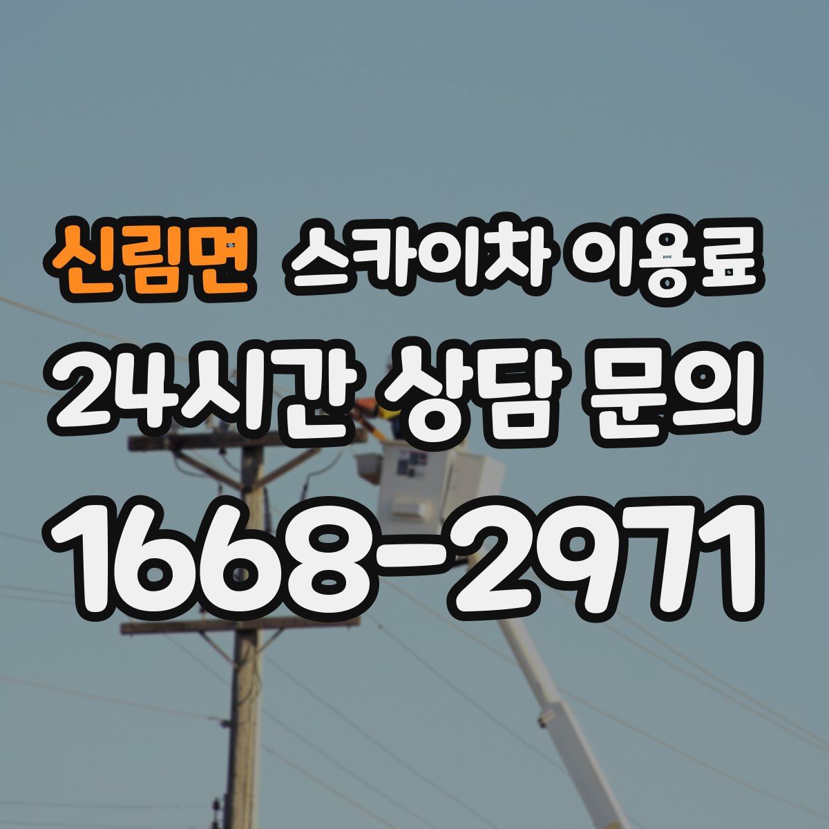 신림면 스카이차 이용료
