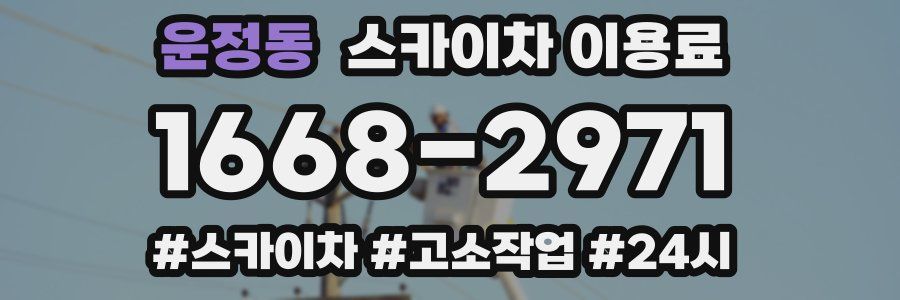 운정동 스카이차 이용료