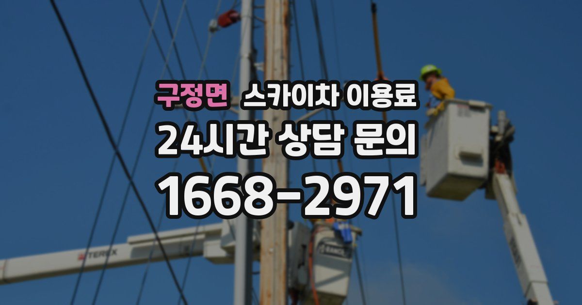 구정면 스카이차 이용료