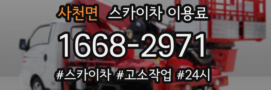 사천면 스카이차 이용료
