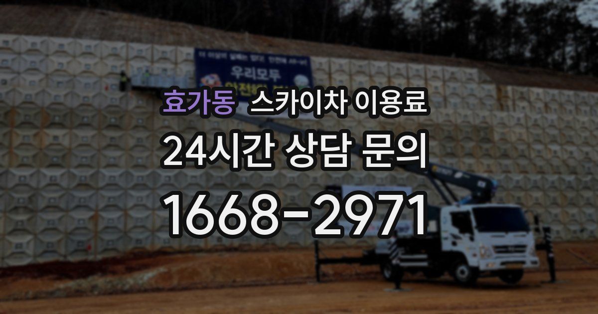 효가동 스카이차 이용료