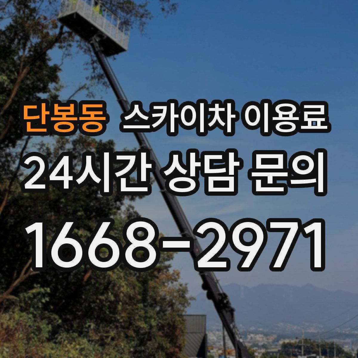 단봉동 스카이차 이용료