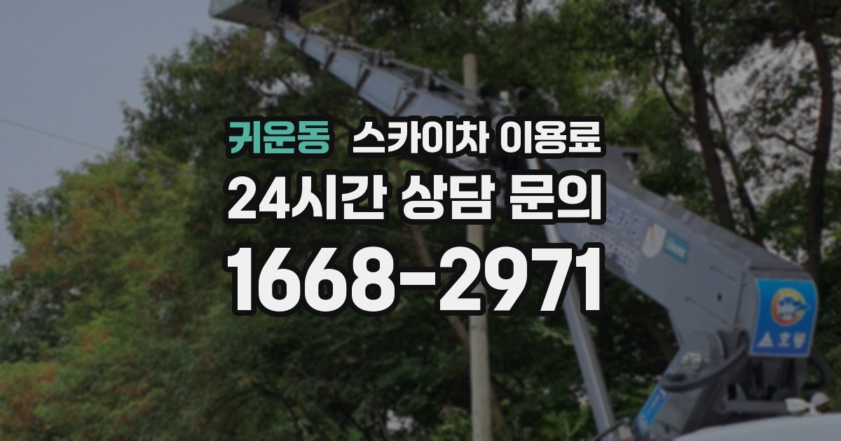 귀운동 스카이차 이용료
