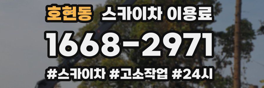 호현동 스카이차 이용료