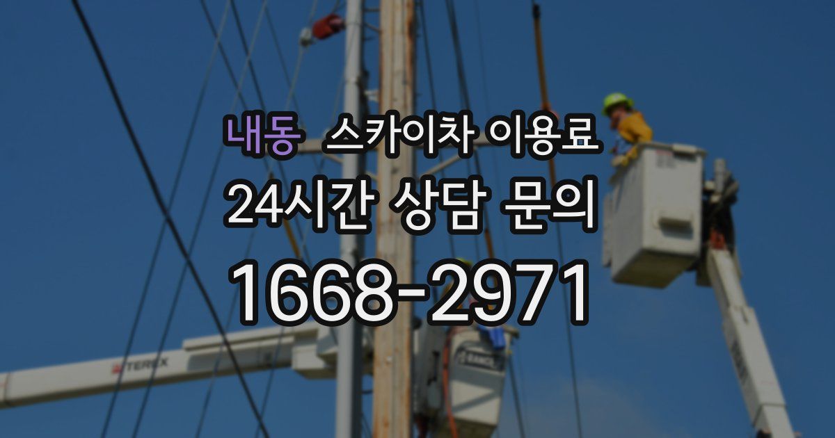 내동 스카이차 이용료