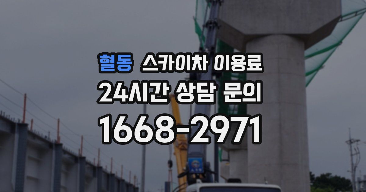 혈동 스카이차 이용료