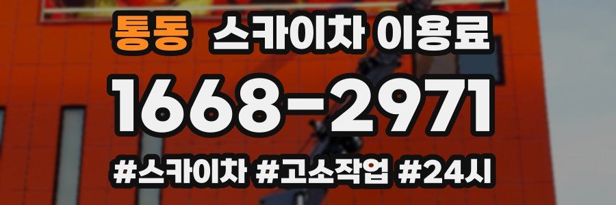 통동 스카이차 이용료