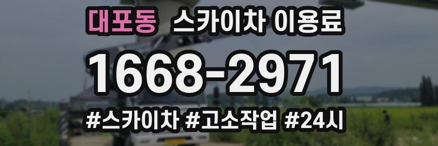 대포동 스카이차 이용료