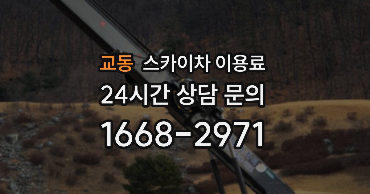 교동 스카이차 이용료