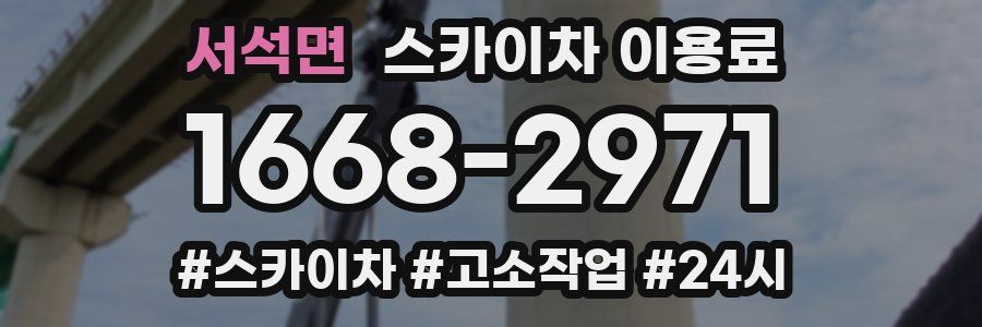 서석면 스카이차 이용료