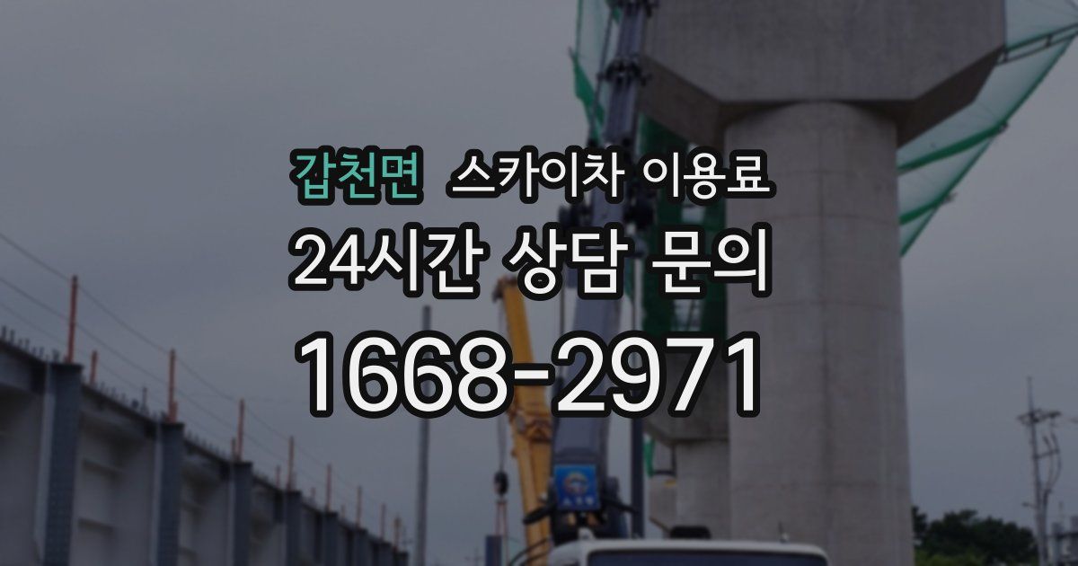 갑천면 스카이차 이용료