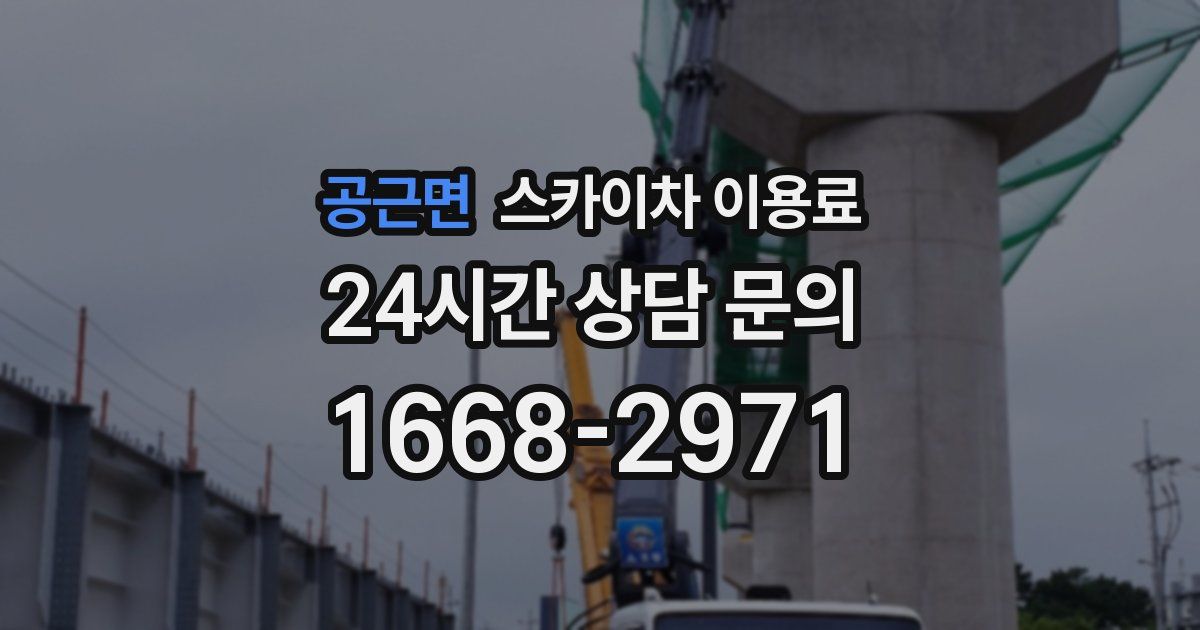 공근면 스카이차 이용료