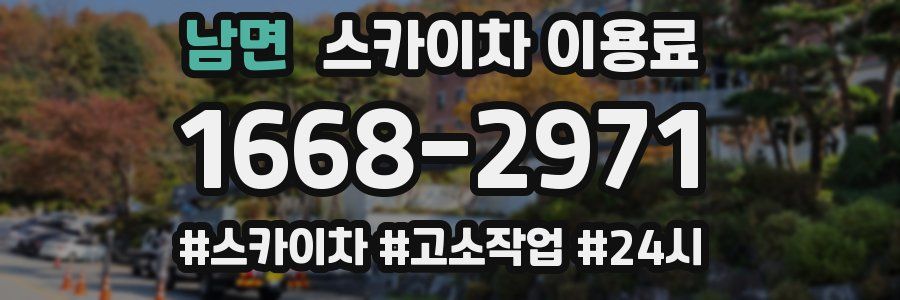 남면 스카이차 이용료