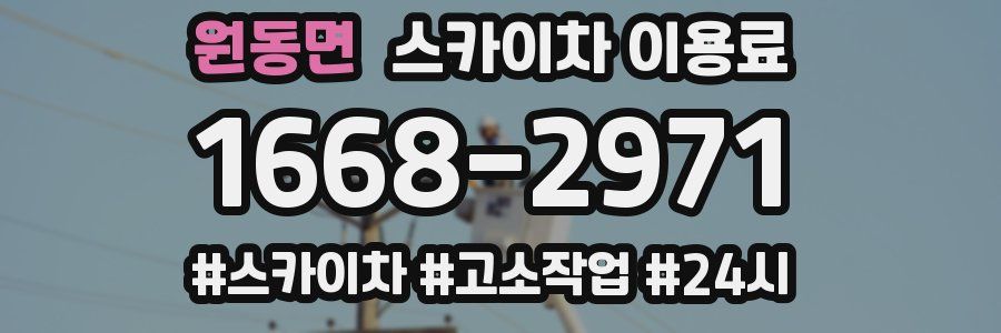 원동면 스카이차 이용료
