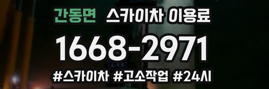 간동면 스카이차 이용료