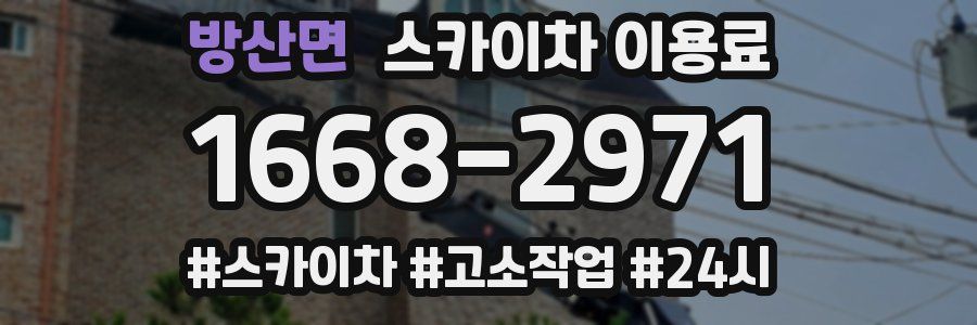 방산면 스카이차 이용료