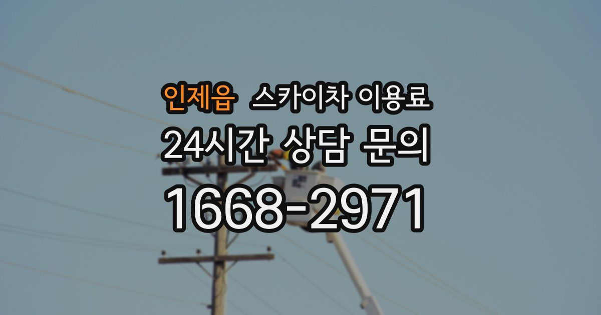 인제읍 스카이차 이용료