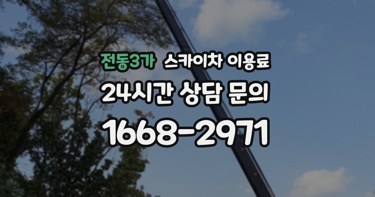 전동3가 스카이차 이용료
