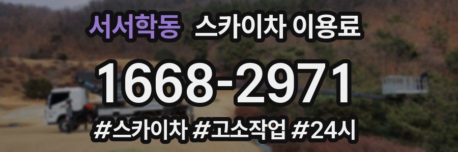 서서학동 스카이차 이용료