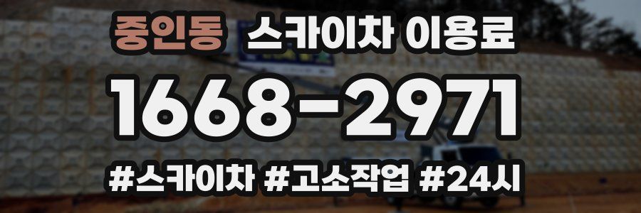 중인동 스카이차 이용료