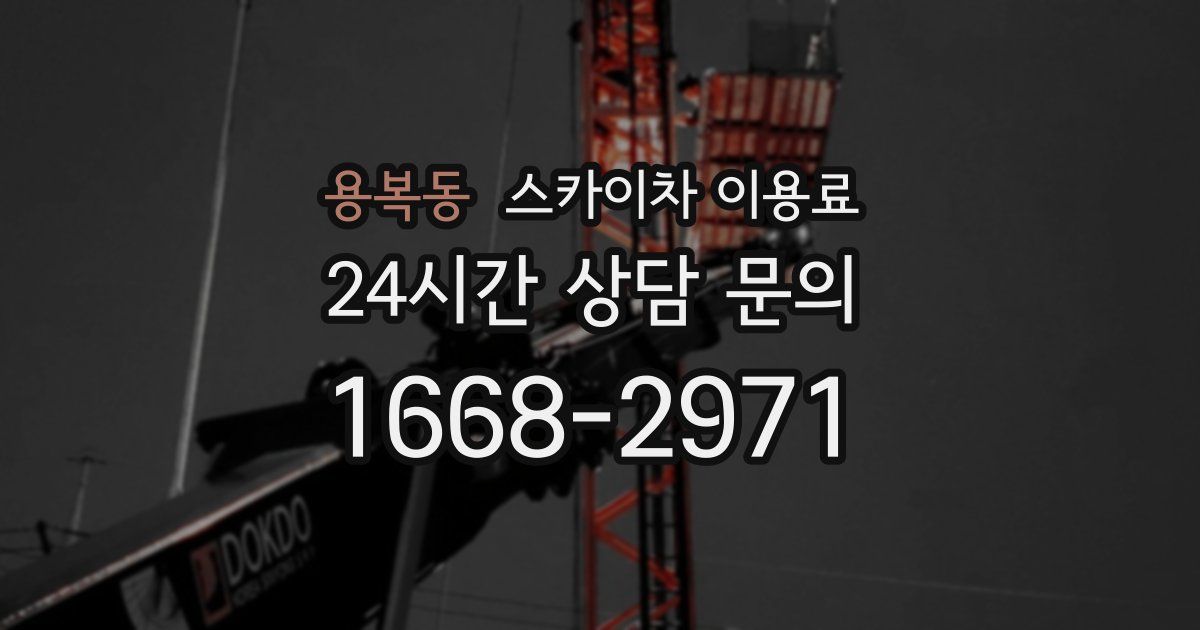 용복동 스카이차 이용료