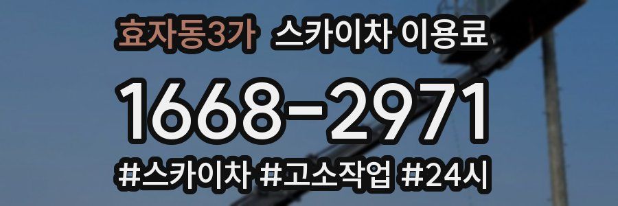 효자동3가 스카이차 이용료