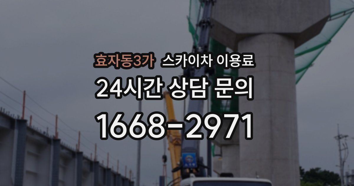 효자동3가 스카이차 이용료