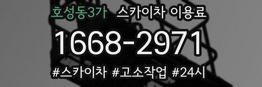 호성동3가 스카이차 이용료