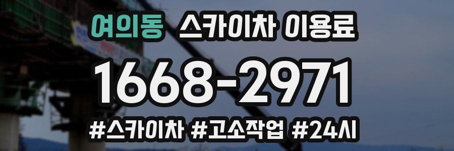여의동 스카이차 이용료