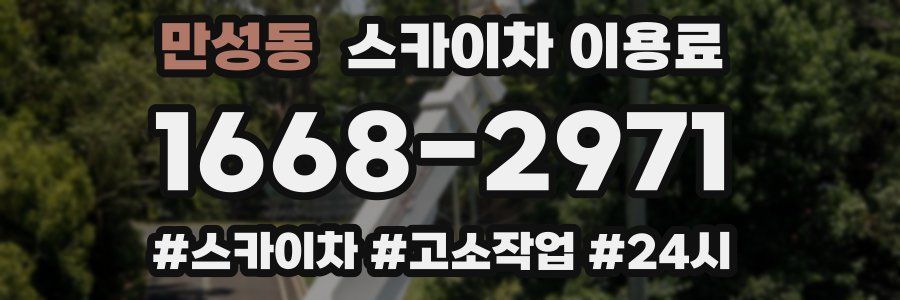 만성동 스카이차 이용료