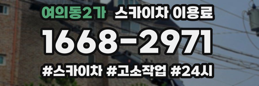 여의동2가 스카이차 이용료